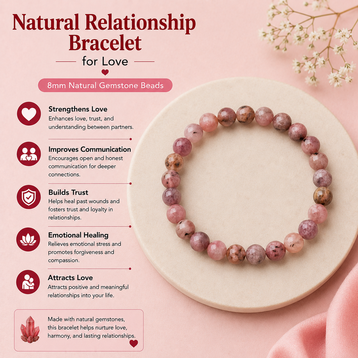 Natural Relationship Bracelet for Love