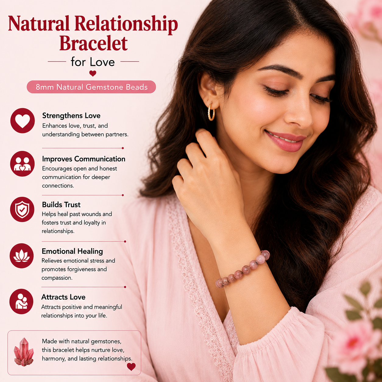 Natural Relationship Bracelet for Love