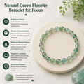 Natural Green Fluorite Bracelet for Focus