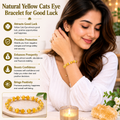 Natural Yellow Cats Eye Bracelet for Good Luck