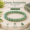 Green Aventurine Natural Bracelet for Luck, Opportunity & Prosperity | 8mm Crystal Beads