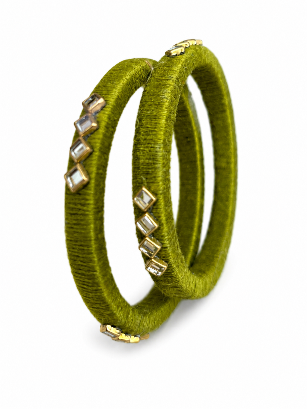 These lightweight thread bangles are carefully handcrafted to provide comfort and style throughout the day. Pair them with sarees, lehengas, salwar suits, and Indo-western outfits for a complete festive look.
