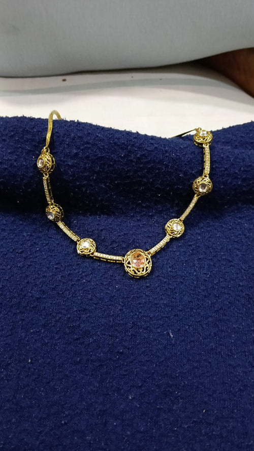 Gold Plated Stone Necklace for Women | Artificial Necklace | Designer Fashion Jewelry