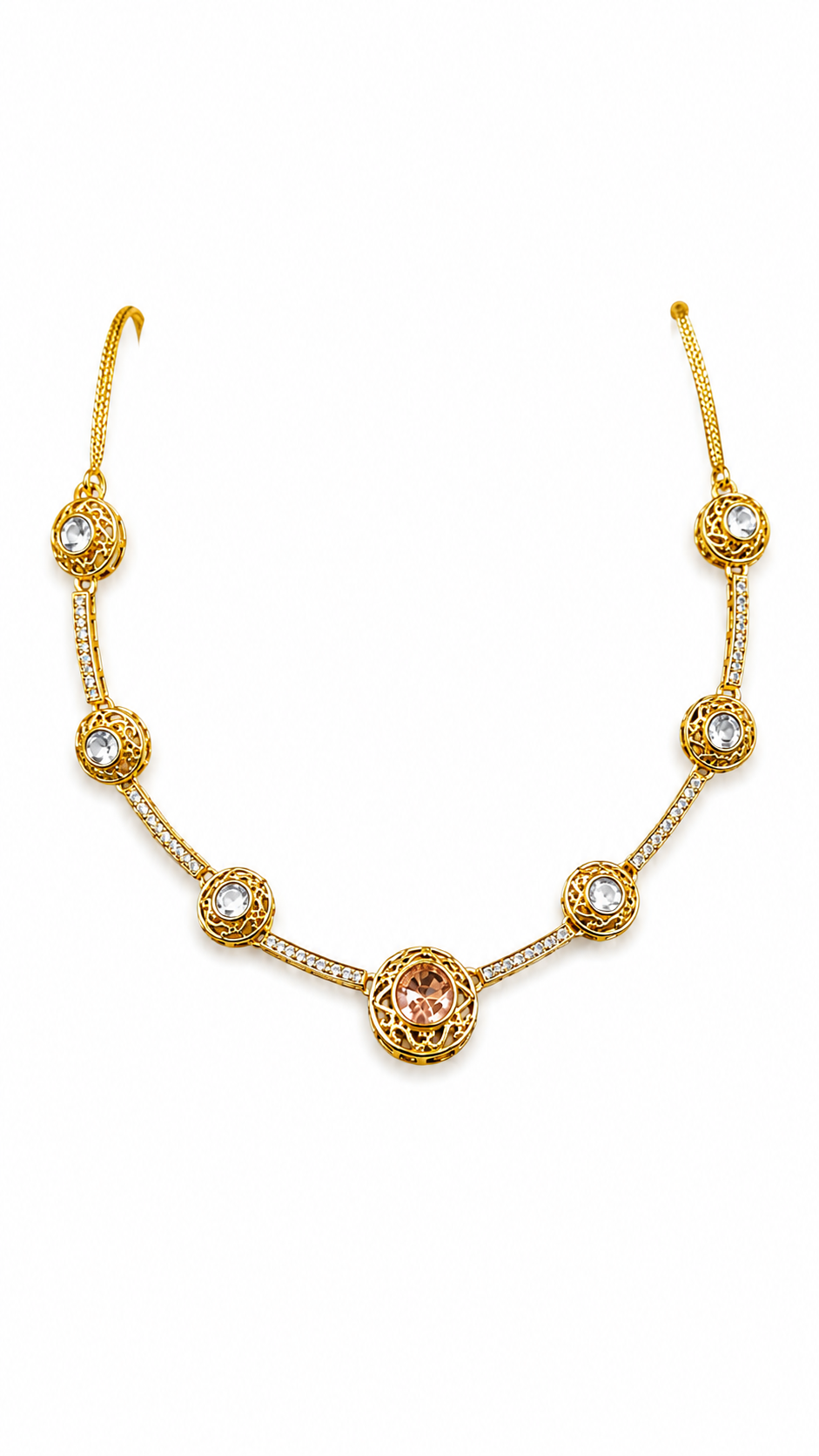 Gold Plated Stone Necklace for Women | Artificial Necklace | Designer Fashion Jewelry