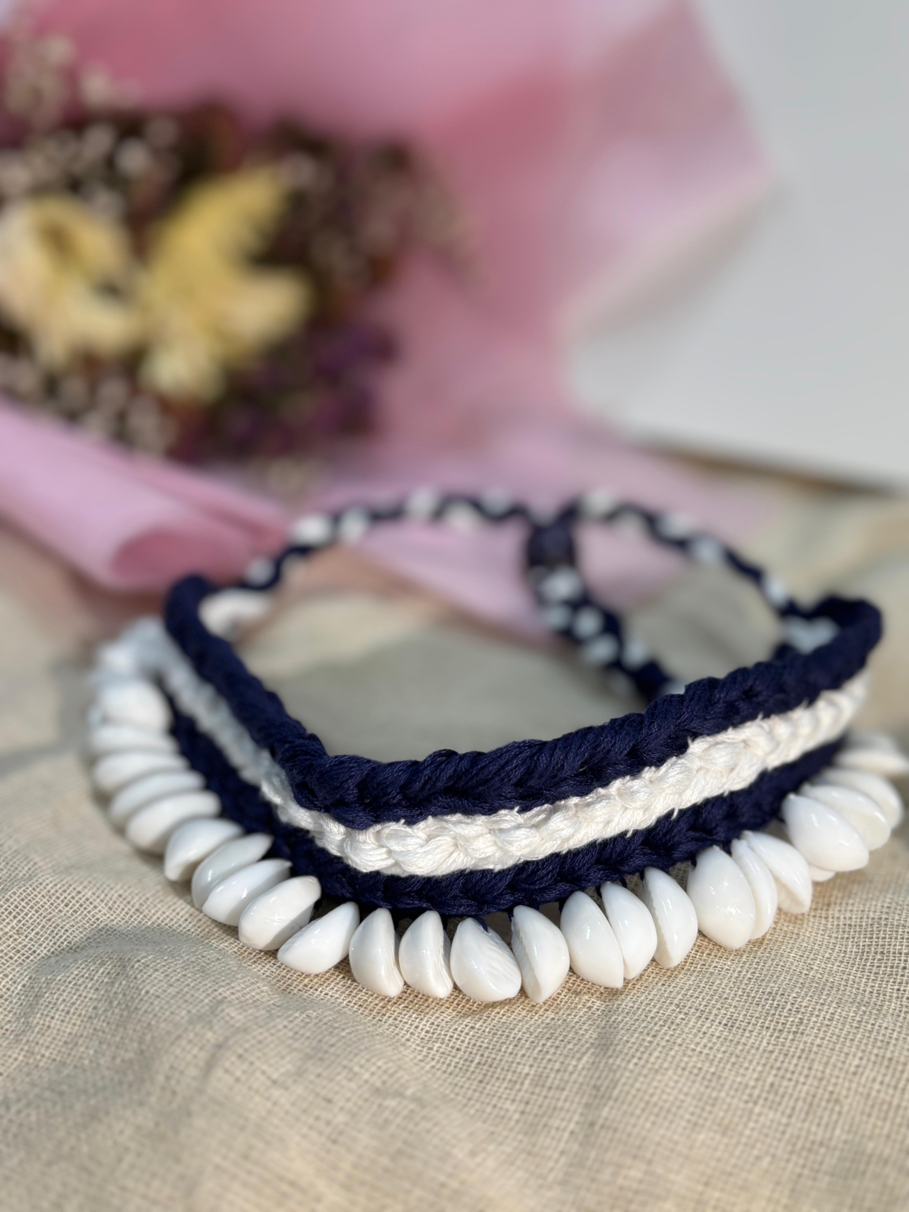 Handmade Cowrie Shell Necklace for Women | Boho Thread Necklace | Artificial Shell Jewelry