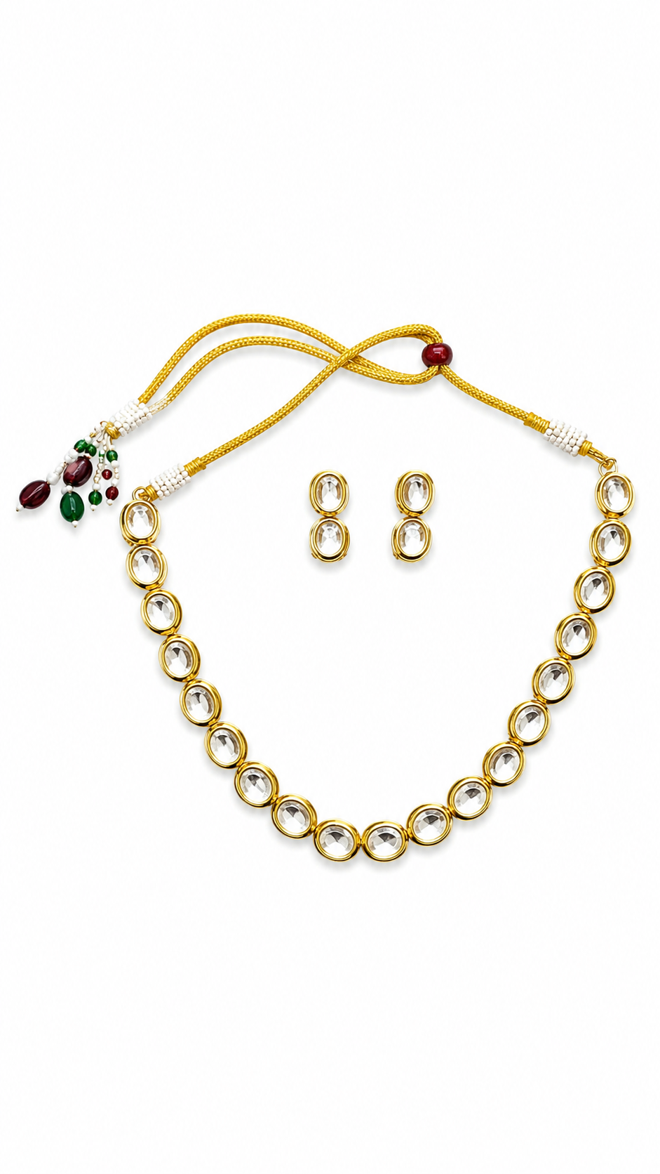 Kundan Necklace Set for Women | Artificial Kundan Necklace with Earrings | Traditional Wedding Jewelry