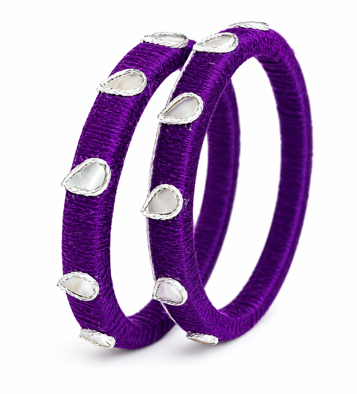 Handmade Purple Thread Bangles for Women | Artificial Bangles Set | Designer Thread Bangle